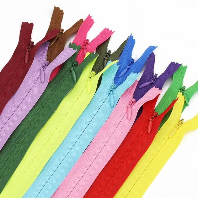 DOITEM 4 Cerniere Invisibili in Nylon Multicolore Invisibili da 35 cm