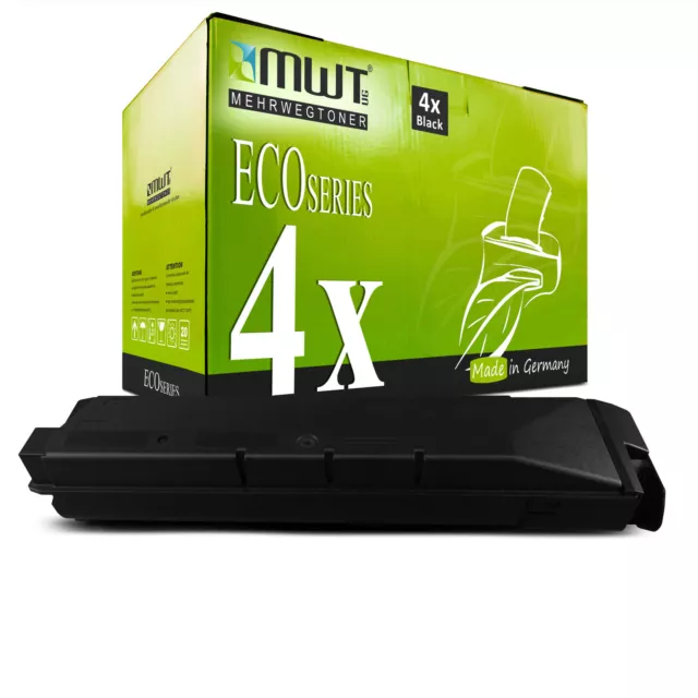 4x MWT Eco Cartuccia Nero Sostituita Kyocera TK-8505K TK8505K TK 8505 TK8505