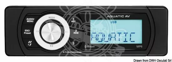 AQUATIC AV Wasserdichter MP6-Tuner Bluetooth / USB / MP3 / AM / FM / DAB