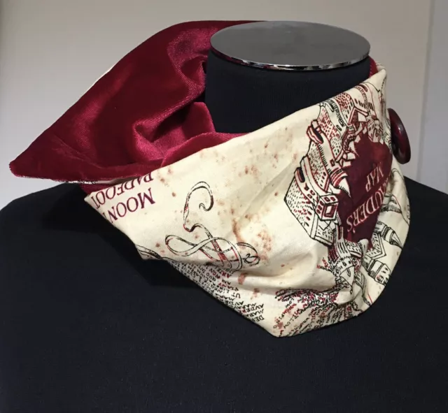 Harry Potter / Marauder's Map ! Stylish Neck Warmer / Scarf ! Adjustable ! Bnwot