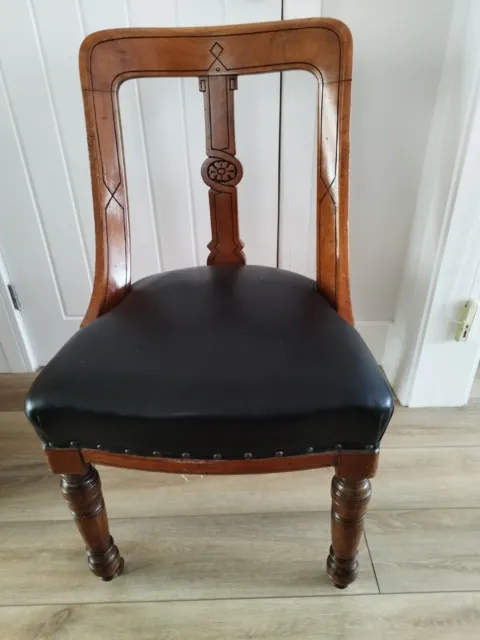 Antique mahogany leather chair