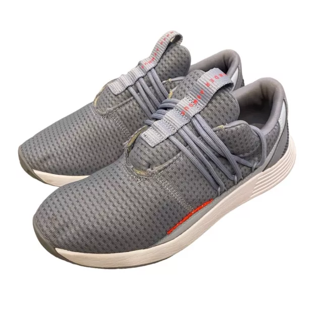 Under Armour UA Womens Breathe Lace Sneakers Size 7.5 3022163-400 Gray/Orange