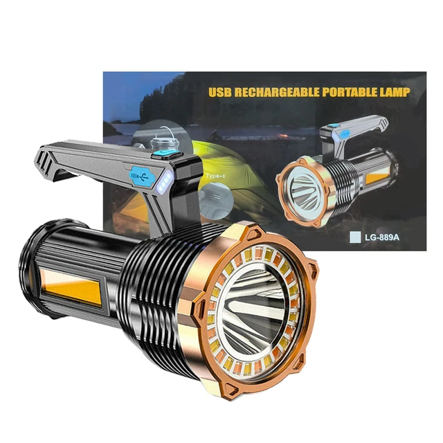 Lampe Torche Tactique Puissante - Lampe de Poche à Faisceau réglable et Fonction SOS, Clip Ceinture - Lampes tactiques et sécurité (8756779