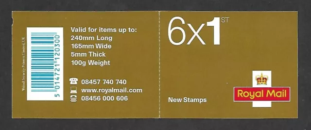 QA3 6 x 1st Smilers Self Adhesive Booklet Ref 23785