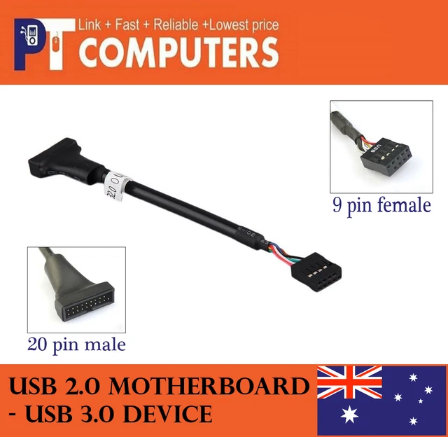 USB 3.0 20-Pin Male Header to USB 2.0 9-pin female Adapter for motherboard