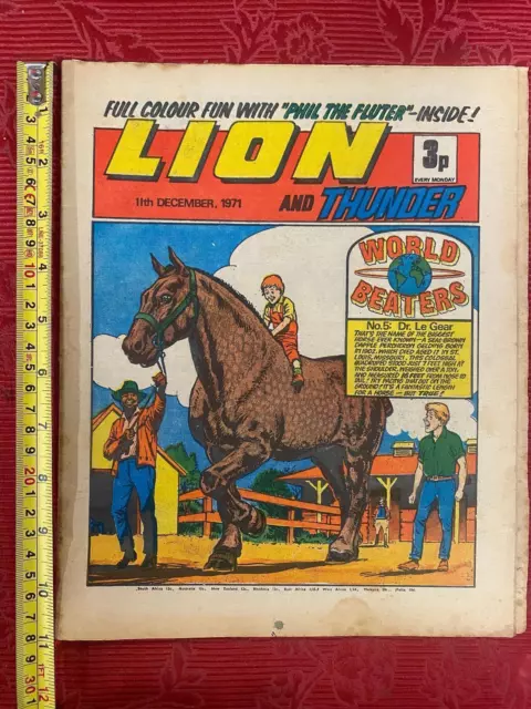 Lion And Thunder Comic 11th December 1971 REF00092