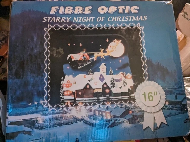 Santa’s  Starry Night  Fibre Optic  Christmas  Illuminated Musical Display