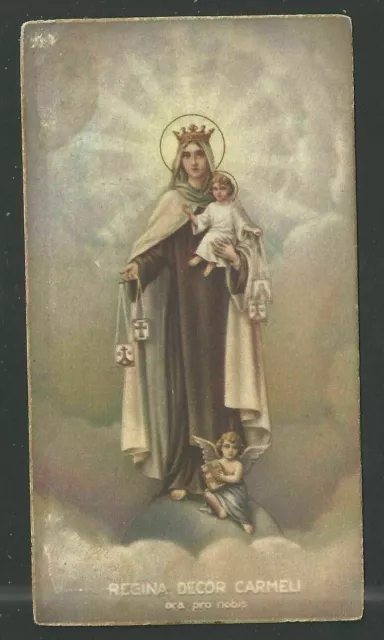 santino antico de la Madonna del Carmine image pieuse holy card