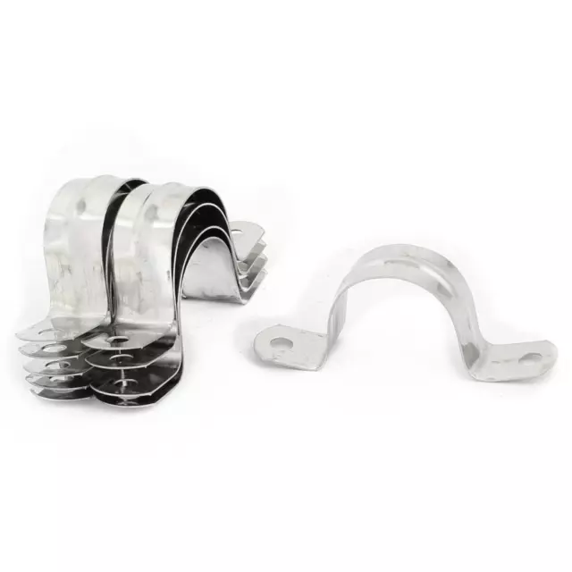 10 Pcs M32 Stainless Steel U Shaped Saddle Clamp Tube Pipe Clip Diameter 1"