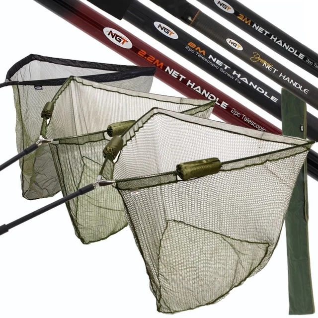 Ngt Fishing Net Handle Fishing Nets 36" 42" 50" Dual Float Net Stink Bag Handles