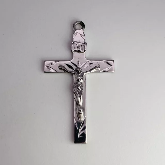 Sterling Silver Crucifix  I.R.N.I. - Necklace Charm - Lovely