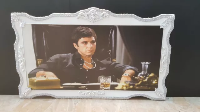 ❤️ Tony Montana Scarface Al Pacino seduto alla scrivania quadro tmn8