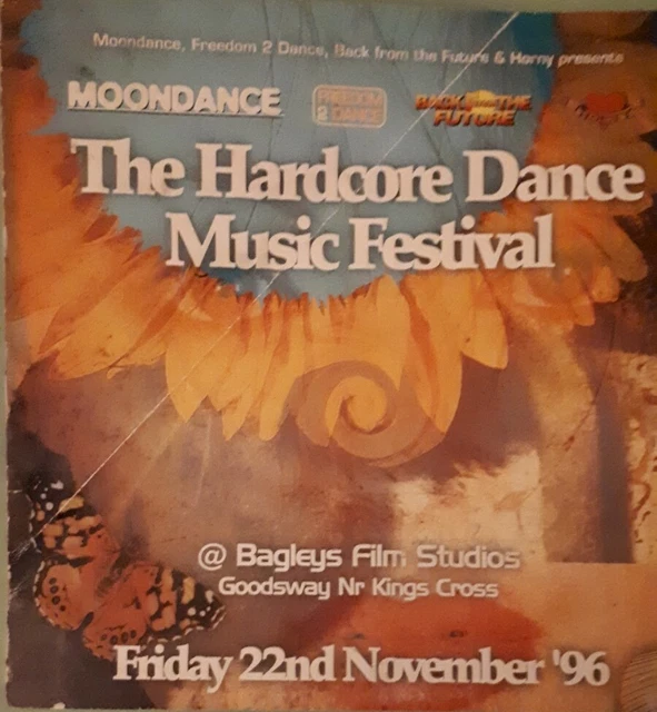 HARDCORE DANCE MUSIC festival 22.11.96 @ bagleys london rave flyer £3. ...