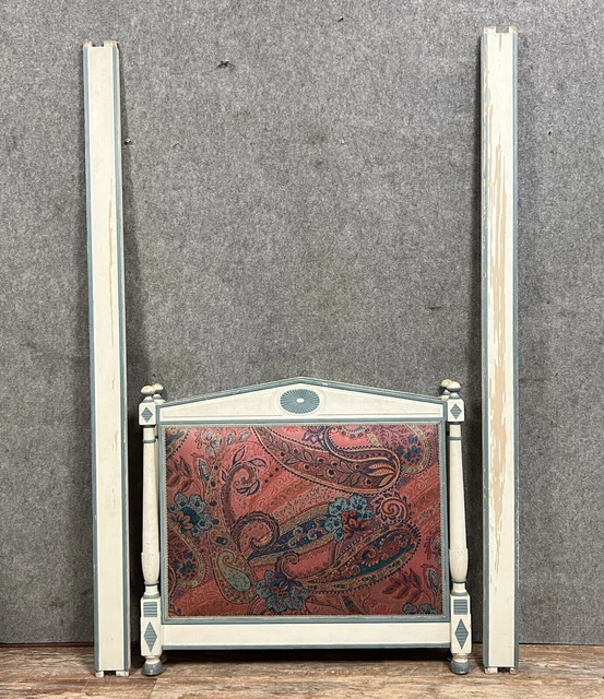 Grande letto del Centre Time Directoire in legno bordo laccato epoca 1800 circa