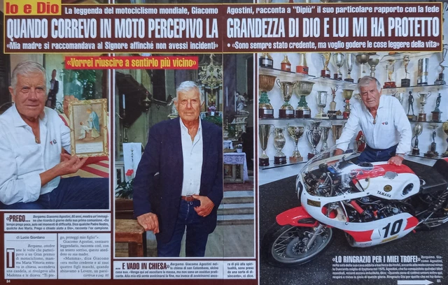 Italian Clipping Ritaglio 2022 GIACOMO AGOSTINI quando correvo in moto 5 PAGINE