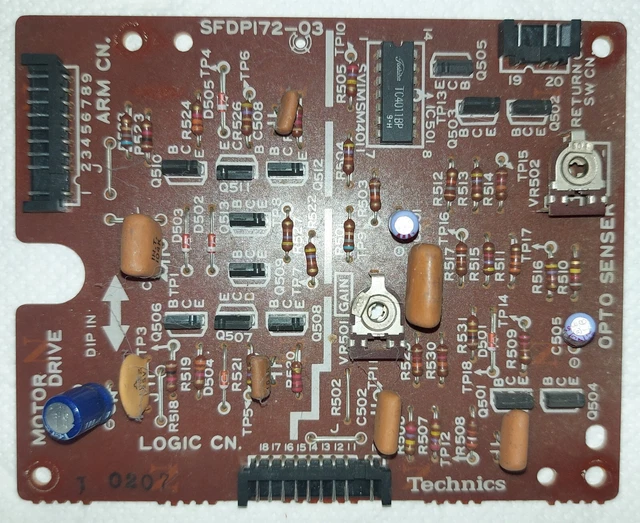 TECHNICS SL 1700 1710 MK2 MKII ARM CONTROL CIRCUIT BOARD BRACCIO ...