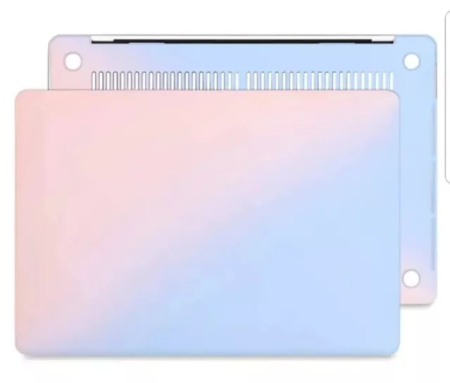 Macbook Air 13.6 A2681 Custodia rigida e pelle tastiera sfumata rosa blu nuovo 2