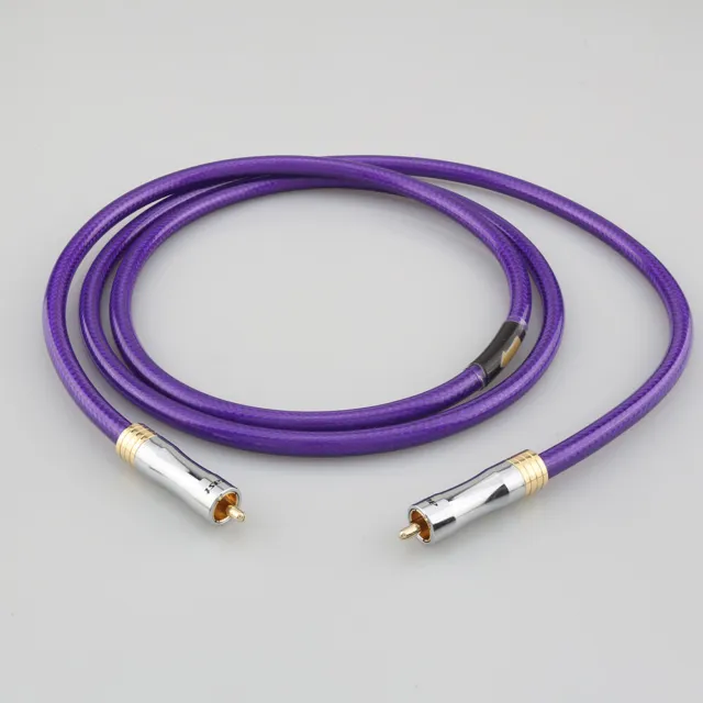 OCC 75 Ohm HiFi Audio Cable Silver Gold Plated Digital Coaxial RCA Cable RCA DAC