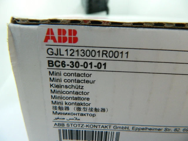 BC6-30-01-01 (Siemens) Contactor - Brand New in BOX!