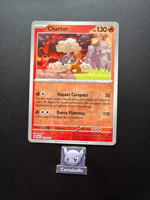 Chartor CARTE POKÉMON CHARTOR 030/167 Reverse EV6 TWM Mascarade Crépusculaire ...