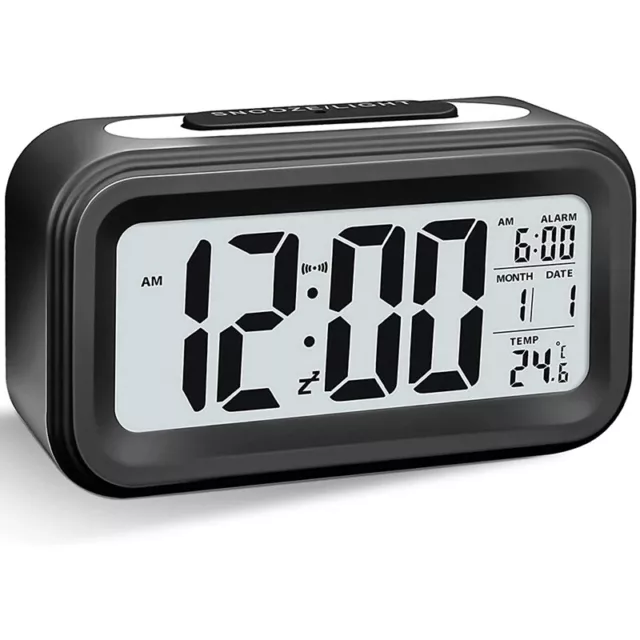 Reloj Despertador Digital, Reloj Despertador con Luz LED, Reloj de Viaje co2949