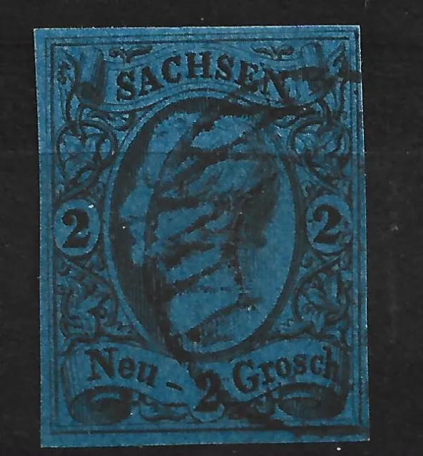 Briefmarken Altdeutschland Sachsen 1855  Mi.Nr. 10  König Johann I
