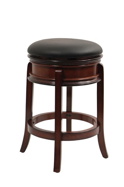 Boraam Magellan Hardwood Swivel Stool With Brandy Finish 43024