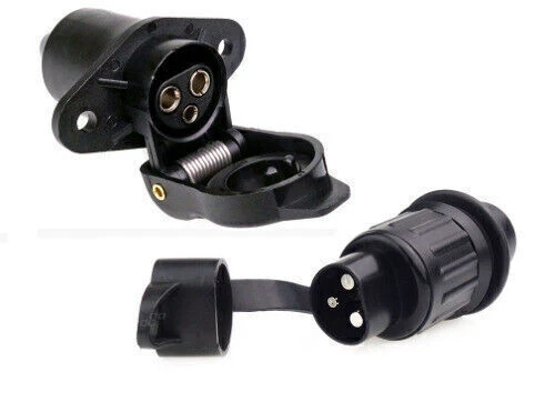 Steckdose mit Stecker 3 polig 12V 24V Traktor LKW Landmaschinen Seilwinde ForstT