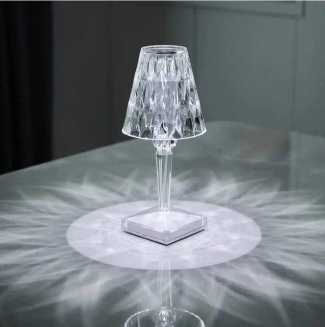 Lampada Da Tavolo Led Ricaricabile Per Bar Ristoranti Hotel Pub Trasparente