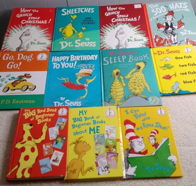 11 Dr. Seuss Children Kids Learn to Read Beginner Books 50th Anniversary MIXED