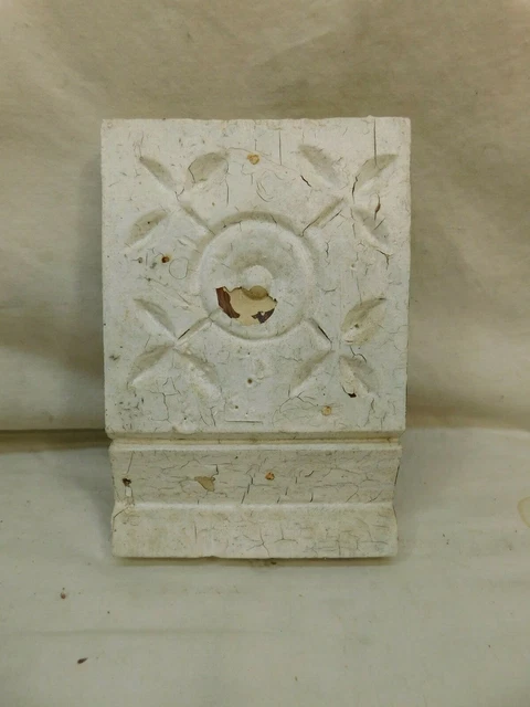 Antique 1880's ROSETTE TRIM Plinth Block VICTORIAN Style DOOR Molding ORNATE