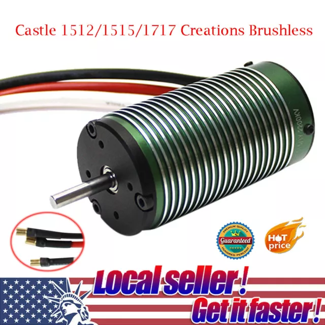 Castle 1512/1515/1717 Creation Brushless Motor For Traxxas E-Revo E-Maxx RC 👕