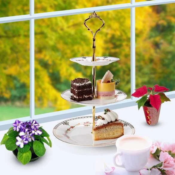 es Three-layer Cake Stand Handle Fitting DIY Cake Rack Creative Kitchen Accessor