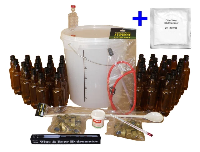 Attrezzatura per la produzione di sidro - Starter kit completo per vino 33 L/7 Gal Homebrew Birra Lager