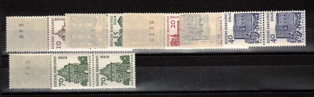 Berlin - Rollenmarken 242-248 R - 5er-Streifen  ** / postfrisch