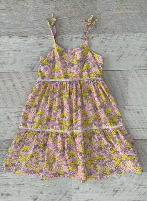 Cotton On Girls size 8 dress  cotton pretty pink,palm print - sun dress