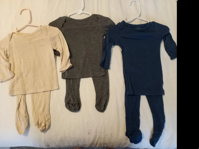 Solly Baby Sleepers Set Of 3 Bundle Infant 3-6 Month Footed Pajamas Neutral