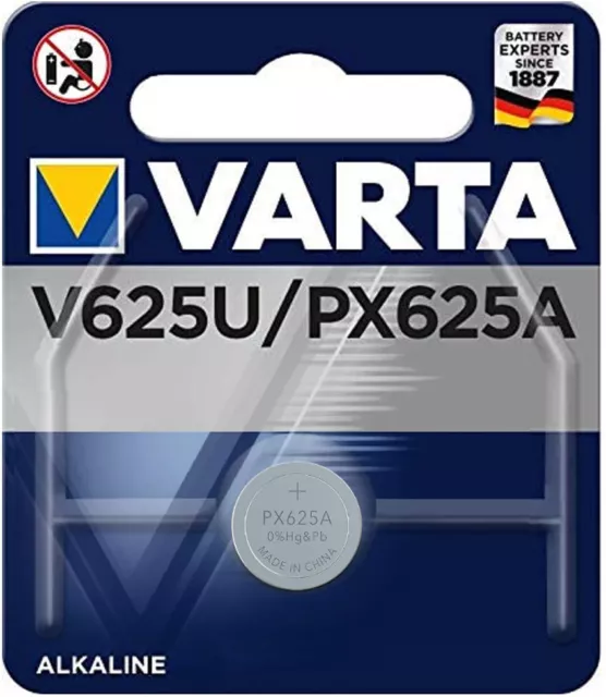 2x Varta Alkaline Special V625U/PX625A Knopfzelle 1,5V LR9