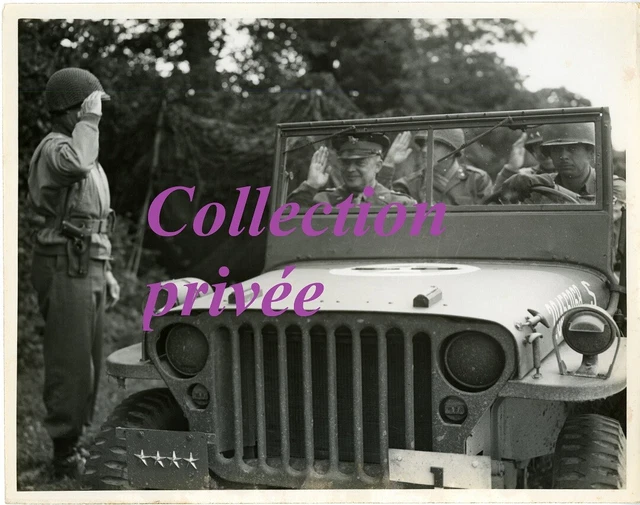 US WW2 PHOTO Ike Normandie Dday Utah Omaha para veste Airborne casque ...