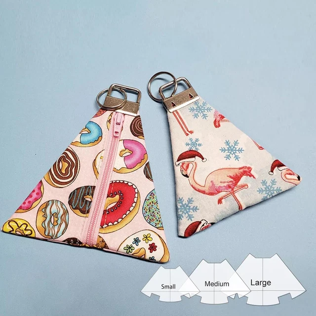 Key Acrylic Plate Cute Triangle Key Fob Pouch Template For Sewing Transparent 3