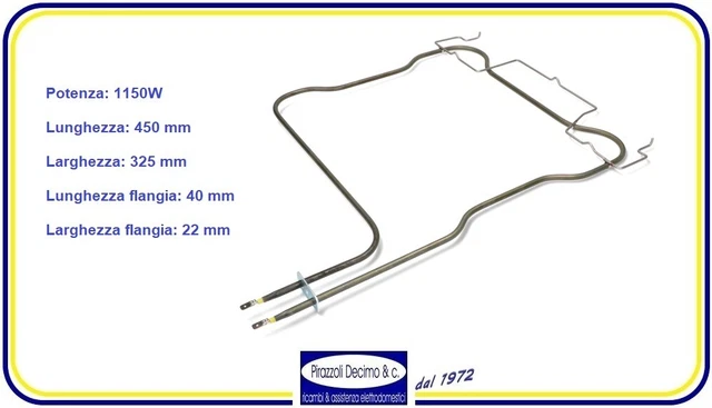 Resistenza Inferiore Forno Per Ariston E Indesit - 1150W, Ricambio Originale