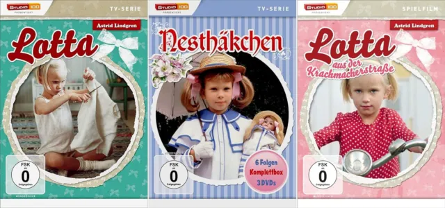 LOTTA AUS DER KRACHMACHERSTRASSE Spielfilm + TV-Serie  & NESTHÄKCHEN 5 DVD Neu