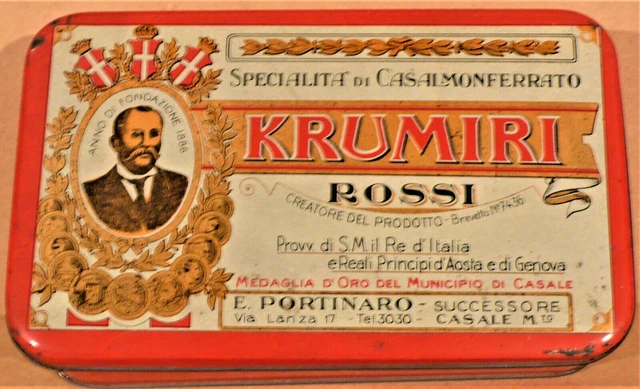 Ancienne Boîte En Fer Krumiri Rossi - Vintage Italienne - Occasion En Excellent état