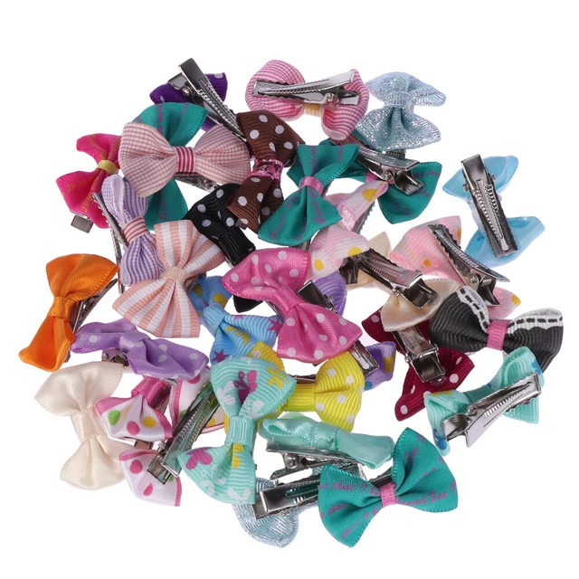 30 un. clips de pelo de moño cocodrilo mascota perro perro gato cachorro accesorios para aseo para el cabello (