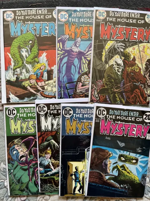 House Of Mystery 7 Comic Lot DC Bronze Horror 1973 #216 218 219 220 221 222 223