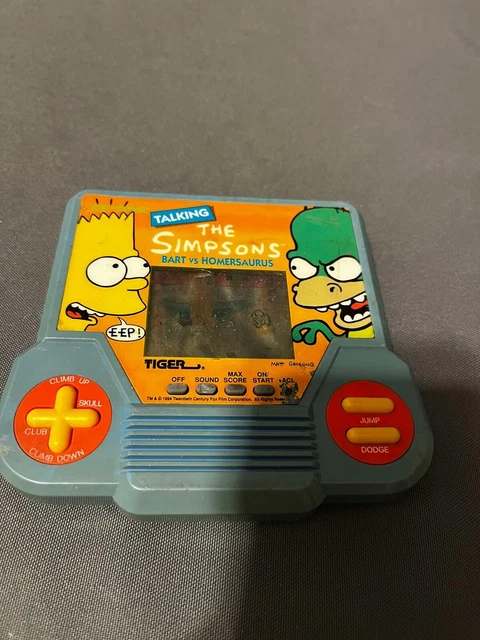 THE SIMPSONS TIGER Electronics LCD Game Wrist Watch - 1990