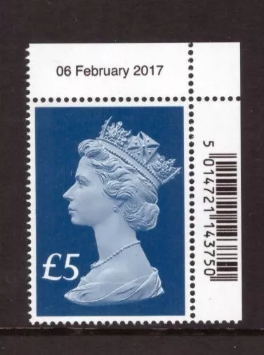 GB Gran Bretagna 2017 £5 Regina Elisabetta II nuovo nuovo nuovo di zecca