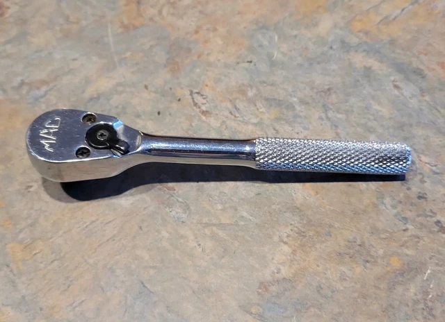 MAC Tools USA XR5MK 3/8" Drive Knurled Pear-Head 5” Mini Ratchet - Full Polish