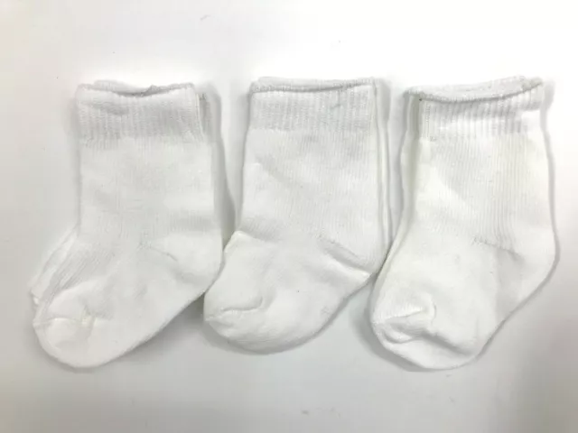 Newborn Baby Boy Girl Plain White Soft Socks Infant 0-3 months 11 colours