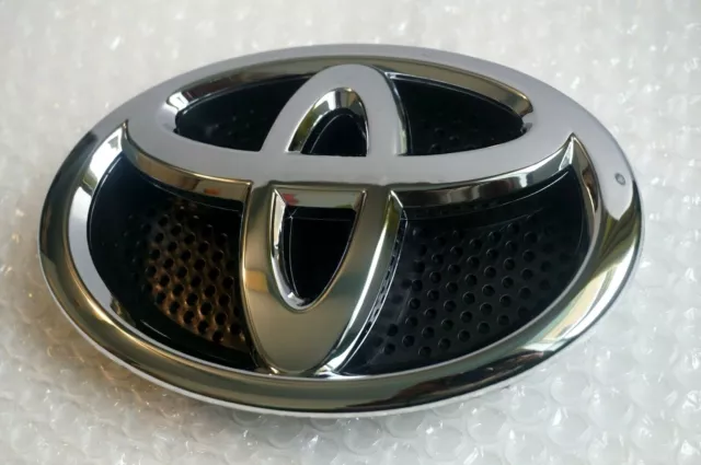 2013 - 2015 Toyota RAV4 FRONT GRILLE EMBLEM 75301-12400 Grill Badge Black Chrome